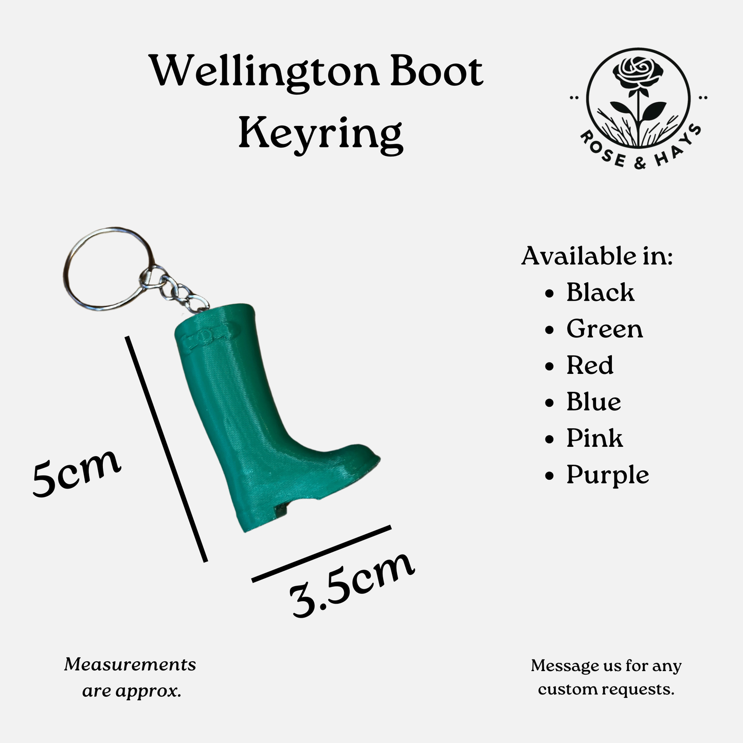Wellington Boot Keyring